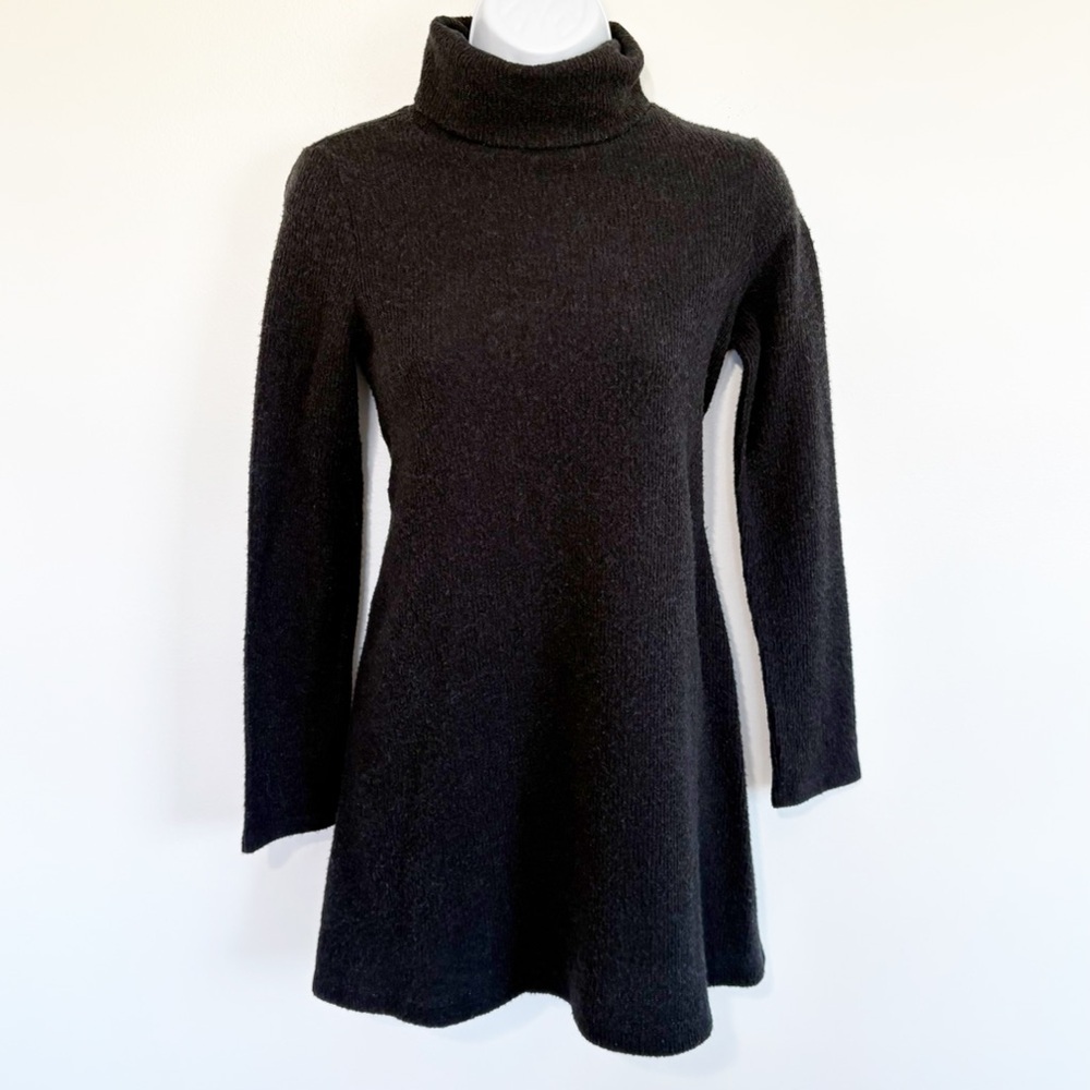 LULU’S Turtleneck Sweater Dress Long Sleeve Black Small